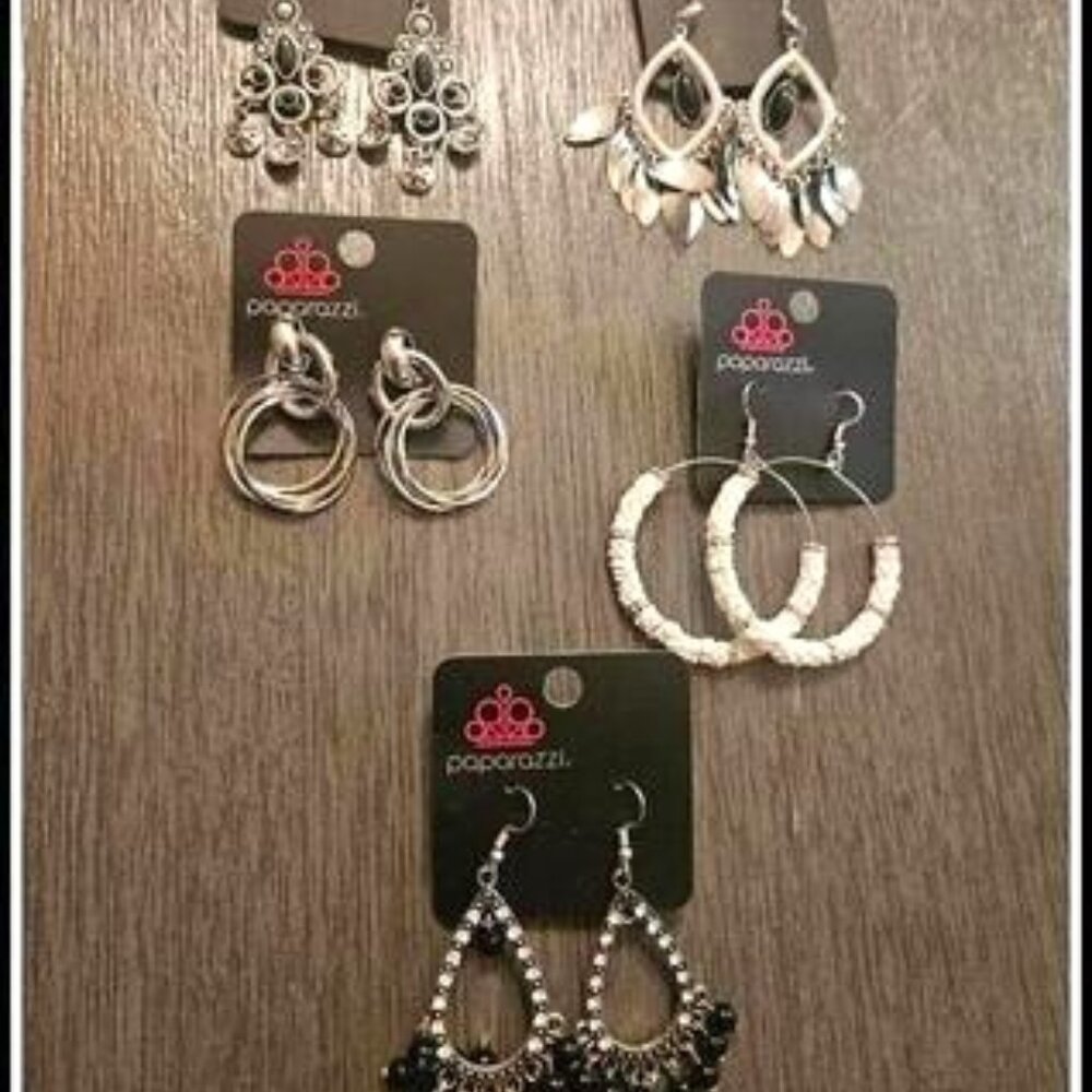 Beautiful Lot of  5 Pair of New Paparazzi Earrings! SALE!!
